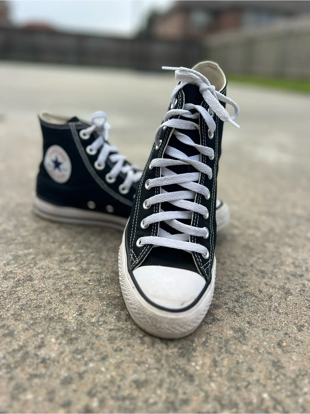 Converse Black & White High Top Sneakers - Picture 3 of 8